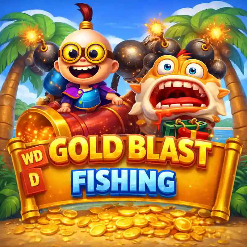 Wd Gold Blast Fishing Logo